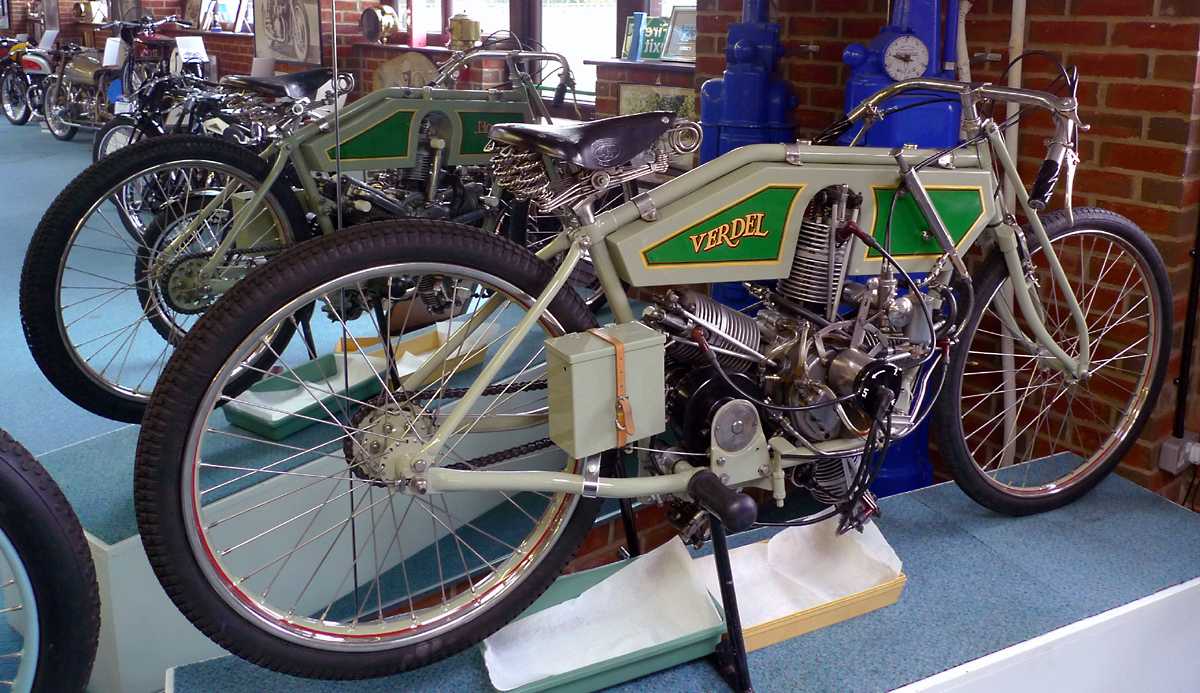 L1010564.JPG - Undoubtedly the most unusual motorcycle in the collection is this 1912 Verdel five cylinder radial unit. Thought to be a board track racer, this is the only example extant.